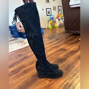 Stuart Weitzman black thigh high boot 2”